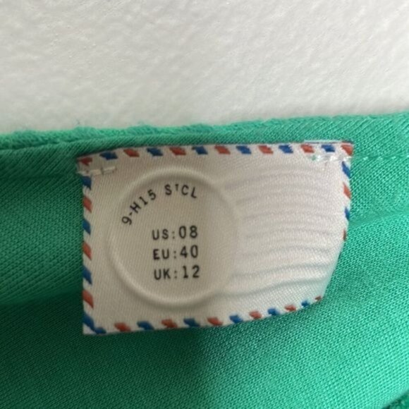 Anthropologie Postmark Size 8 Mint Green Matilde Textured Skater Dress ASO TV - Picture 6 of 12